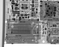 Lower-left of upper side of the circuit board