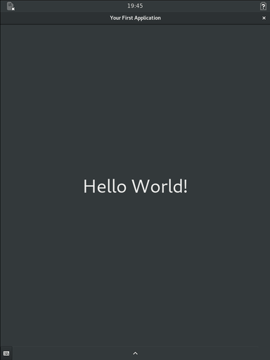 A screenshot of the application running in the phone environment